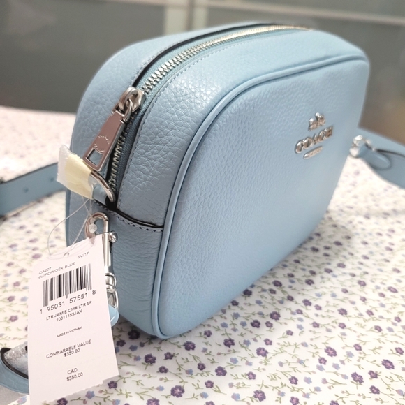 New Coach Jamie Camera crossbody Bag in Powder Blue - Picture 7 of 10